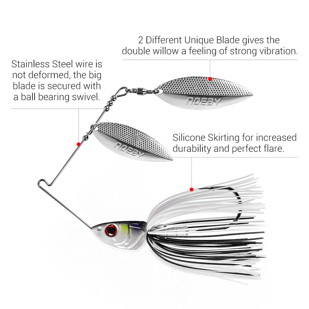 Noeby Spinnerbait 10.5g 14g 21 - Jigger Double Sided 评论和价格