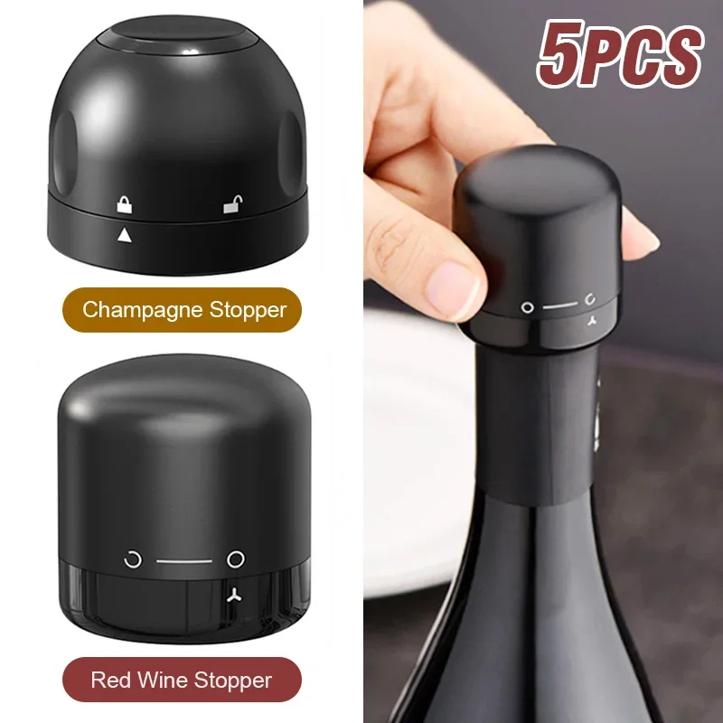 1-5pcs Vacuum Sealed Wine Bott - Wine Preservation Pump 评论和价格