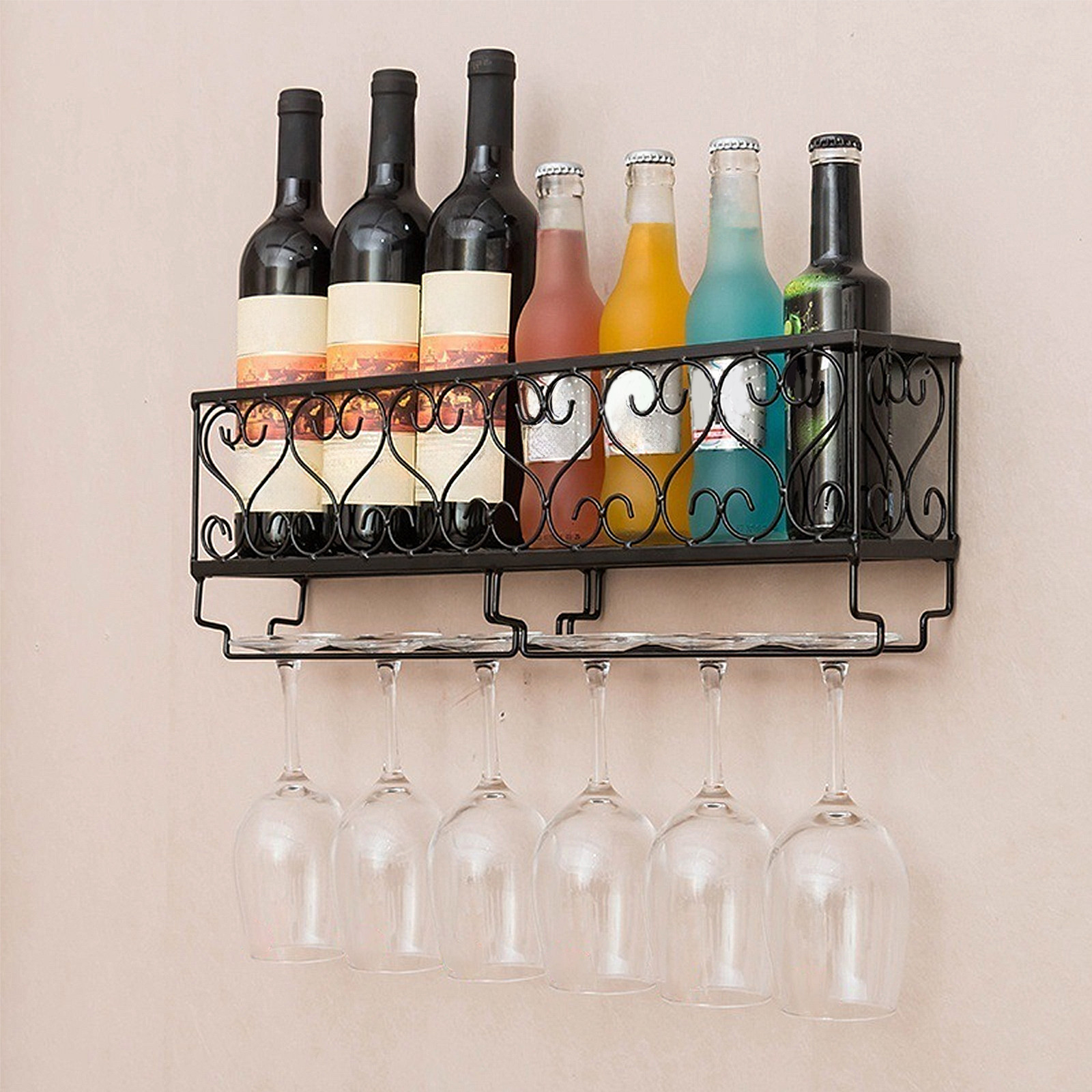 1Pcs Wall Mount Wine Bottle Ra - Home Bar Stand 评论和价格