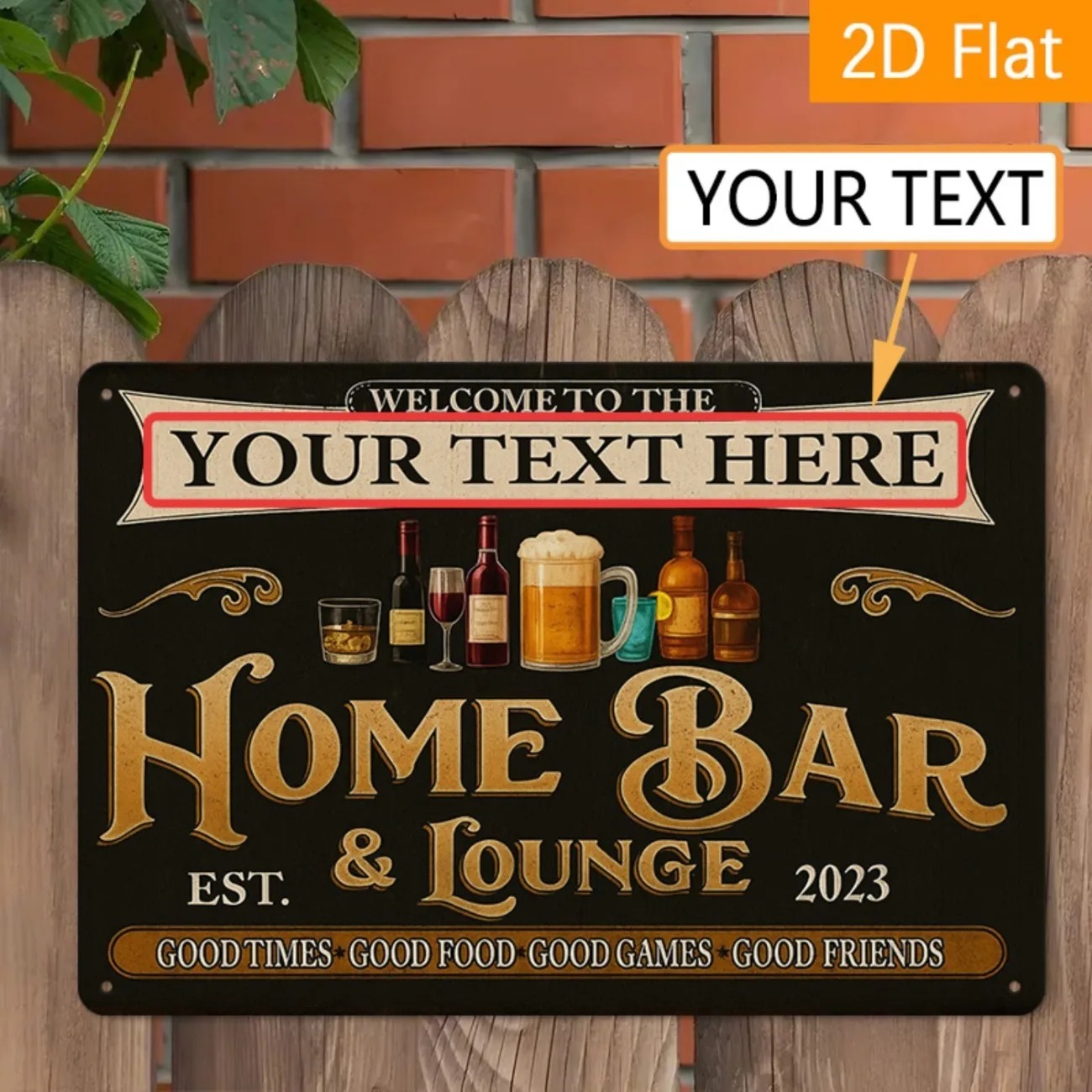 Custom Text Vintage Home Bar & - Home Bar Signs 评论和价格