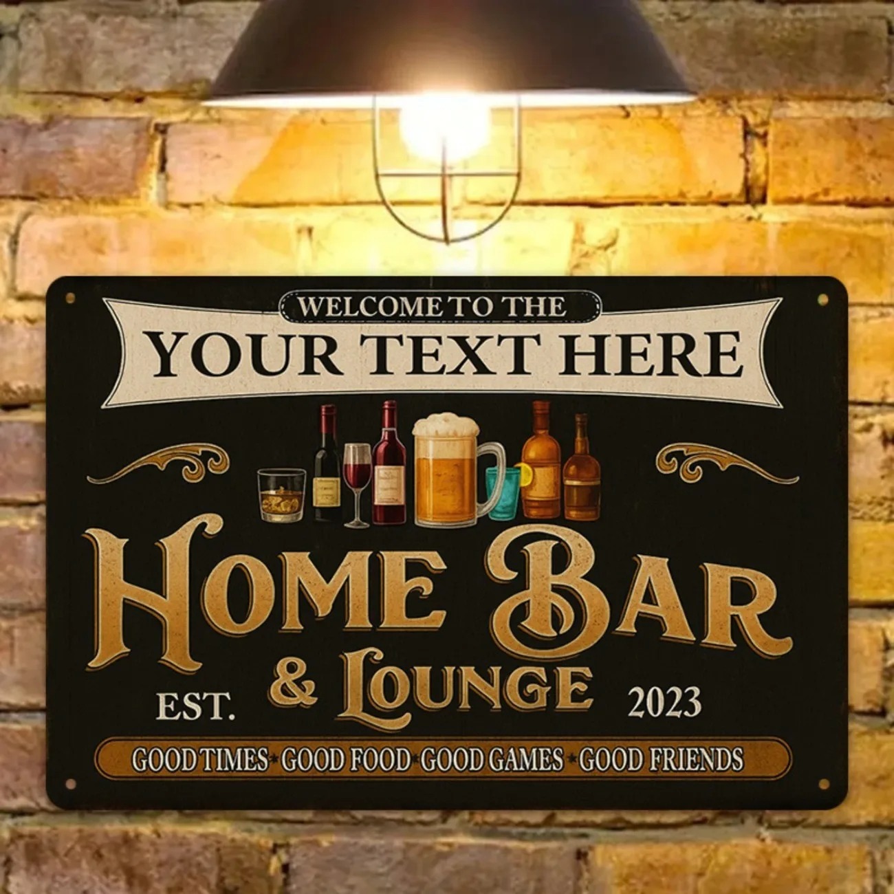 Custom Text Vintage Home Bar & - Home Bar Signs 评论和价格