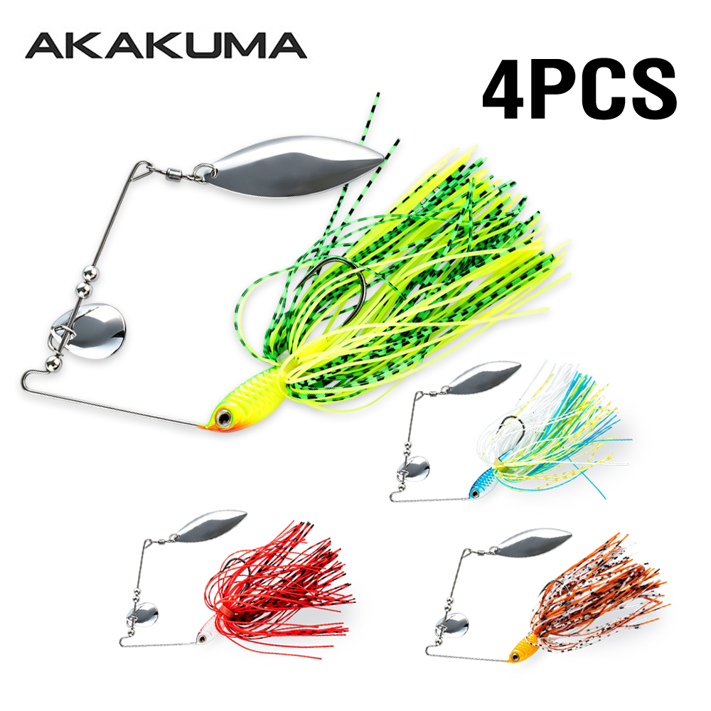 4pcs 18g Spinnerbait Fishing L - Jigger Double Sided 评论和价格