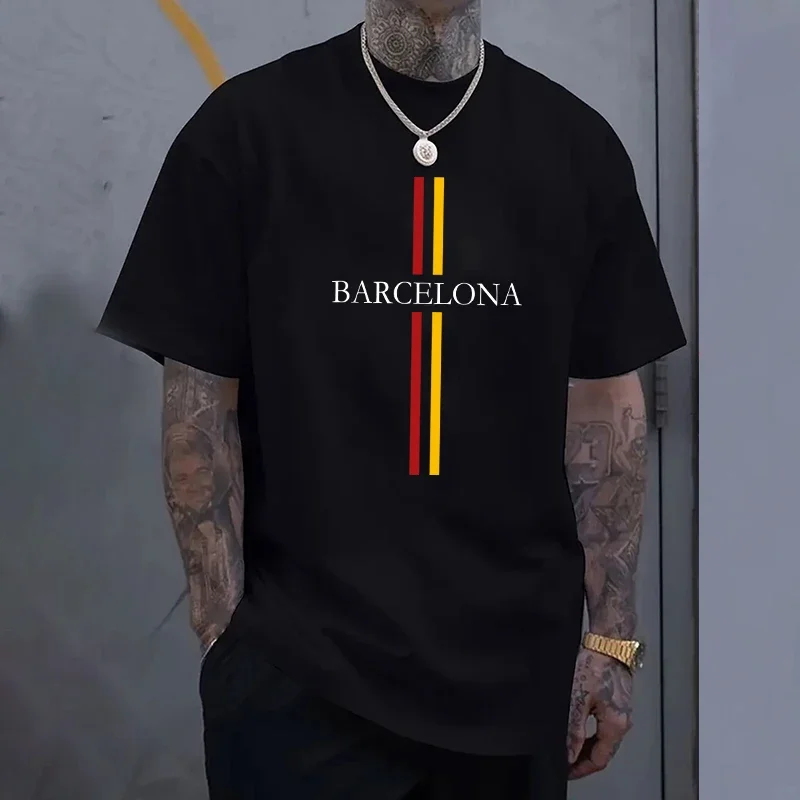Barcelona Men's Cotton T-shirt - Home Barcelona 评论和价格