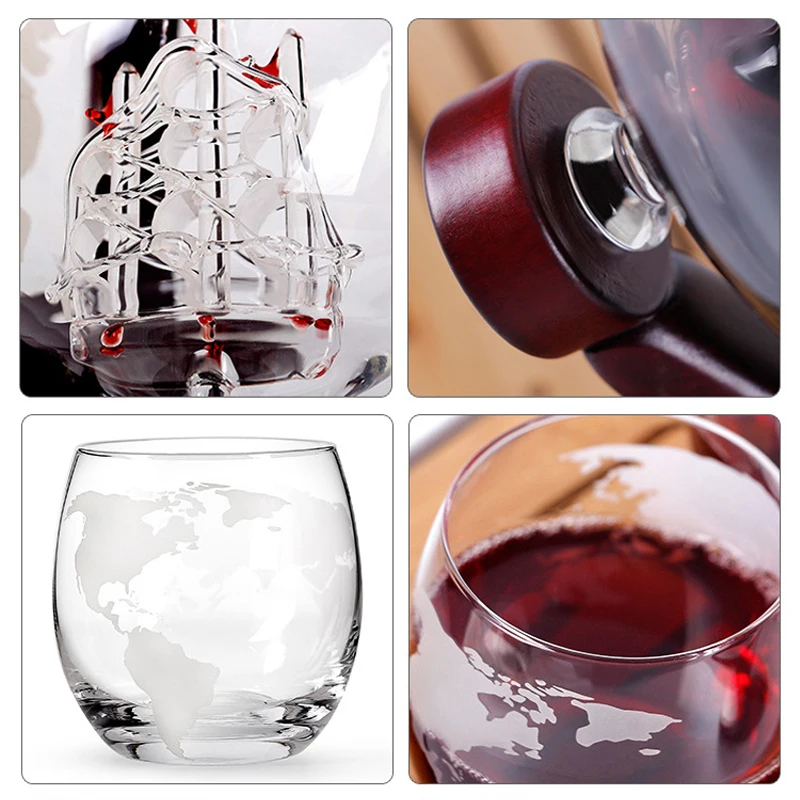 Whiskey Glass Set Crystal Glob - Decanter Globe Set 评论和价格