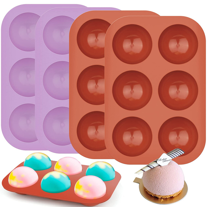 6 Cavities Semicircle Silicone - Ice Mold Sphere 评论和价格