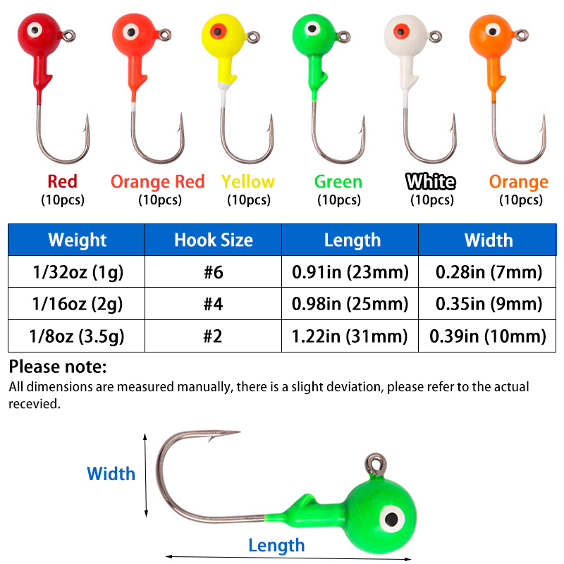 60Pcs/bag Lead Jig Heads Fishi - Jigger Double Sided 评论和价格