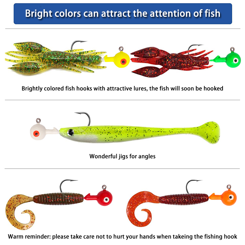 60Pcs/bag Lead Jig Heads Fishi - Jigger Double Sided 评论和价格